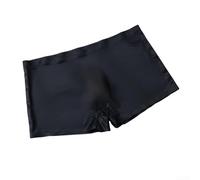 Boxer da uomo in seta di ghiaccio senza cuciture con posizionamento a vita bassa e custodia rigonfiamento 3D, supporto bilanciato e sensazione leggera per un uso prolungato (L nero)