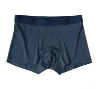 Boxer da uomo in seta ghiacciata senza cuciture con tasca convessa a U per un maggiore supporto e comfort durante l'uso quotidiano (XL blu scuro)