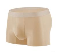 Boxer da uomo in seta ghiacciata, senza cuciture, con tasca per rigonfiamento a U, boxer elastici ad asciugatura rapida, traspiranti, ad asciugatura rapida, per il sonno sportivo, mutandine da uomo a