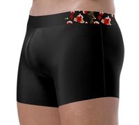 Boxer da uomo in seta ghiaccio sottile senza cuciture con tasca rigonfiamento 3D per un maggiore flusso d'aria e un comfort a basso profilo (3XL A)