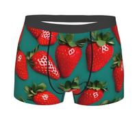 Boxer da Uomo Intimo Molte Stampe di Fragole Morbido Mutande Uomo Boxer Confortevoli Intimo Maschile per attività Commerciale Sport Ciclismo L