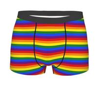 Boxer da Uomo Intimo Stampa con Motivo Arcobaleno Traspiranti Mutande Uomo Boxer Resistente Intimo Maschile per Uso Quotidiano Sport attività Commerciale L