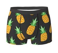 Boxer da Uomo Intimo Stampa di Ananas Resistente Mutande Uomo Boxer Hipster Intimo Maschile per Ciclismo Camminare attività Commerciale L