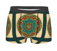 Boxer da Uomo Intimo Stampa Mandala Confortevoli Mutande Uomo Boxer Traspiranti Intimo Maschile per All'Aperto attività Commerciale Uso Quotidiano L