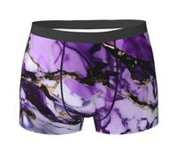 Boxer da Uomo Intimo Stampa Marmo Viola Resistente Mutande Uomo Boxer Anallergiche Intimo Maschile per attività Commerciale Sport Uso Quotidiano L