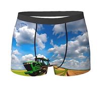 Boxer da Uomo Intimo Stampa Trattore sotto Il Cielo E Nuvole Bianche Elasticizzato Mutande Uomo Boxer Aderenti Intimo Maschile per Sport Camminare attività Commerciale L