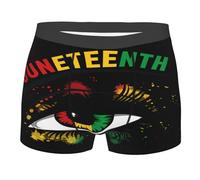 Boxer da Uomo Juneteenth Black History Month Intimo Mutande con Elastico in Vita Moda Underwear Uomo, per Famiglia, Marito, Amanti, L
