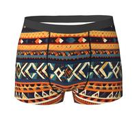 Boxer da Uomo Morbido Boxer Uomo African National Patterns Print Anti-Sfregamento Trunks per L'Uso Quotidiano Uomini M