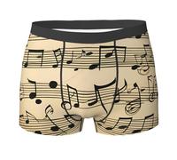 Boxer da Uomo Musical Notes Print Mutande Classiche con Elastico in Vita Sport Biancheria Intima Sportiva da Uomo, per Famiglia, Marito, Amanti, 2XL