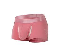 Boxer da uomo, personality, retrò, divertenti, biancheria intima, cotone, traspiranti, comodi, da uomo, per jogging, lavoro, casa, ufficio, tutti i giorni, sonno, viaggi, Colore: rosa., L