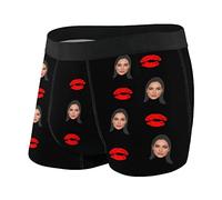 Boxer da Uomo Personalizzati con Faccia Buffa, Mutande Corte Personalizzate con la Faccia della Fidanzata della Moglie, Boxer per San Valentino, Regali di Compleanno per Il Marito, Il Fidanzato