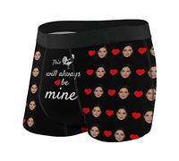 Boxer da Uomo Personalizzati con Faccia Buffa, Mutande Corte Personalizzate con la Faccia della Fidanzata della Moglie, Boxer per San Valentino, Regali di Compleanno per Il Marito, Il Fidanzato