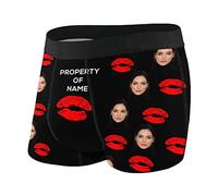Boxer da Uomo Personalizzati con Faccia Buffa, Mutande Corte Personalizzate con la Faccia della Fidanzata della Moglie, Boxer per San Valentino, Regali di Compleanno per Il Marito, Il Fidanzato