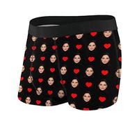 Boxer da Uomo Personalizzati con Faccia Buffa, Mutande Corte Personalizzate con la Faccia della Fidanzata della Moglie, Boxer per San Valentino, Regali di Compleanno per Il Marito, Il Fidanzato
