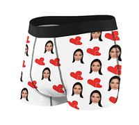 Boxer da Uomo Personalizzati con Faccia Buffa, Mutande Corte Personalizzate con la Faccia della Fidanzata della Moglie, Boxer per San Valentino, Regali di Compleanno per Il Marito, Il Fidanzato