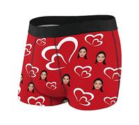 Boxer da Uomo Personalizzati con Faccia Buffa, Mutande Corte Personalizzate con la Faccia della Fidanzata della Moglie, Boxer per San Valentino, Regali di Compleanno per Il Marito, Il Fidanzato