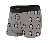 Boxer da Uomo Personalizzati con Faccia Buffa, Mutande Corte Personalizzate con la Faccia della Fidanzata della Moglie, Boxer per San Valentino, Regali di Compleanno per Il Marito, Il Fidanzato
