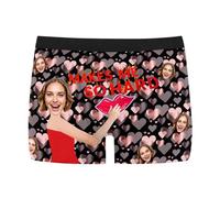 Boxer da uomo personalizzati con foto del viso, boxer divertenti personalizzati per uomo, biancheria intima da uomo, regali personalizzati per San Valentino, anniversario, compleanno, matrimonio, I