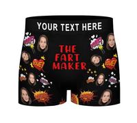 Boxer da Uomo Personalizzati con Foto Faccia Buffa Intimo Personalizzato per Il Viso Divertenti Boxer da Uomo Personalizzati Natale Compleanno Regali di San Valentino per Uomo Fidanzato Marito