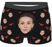 Boxer da Uomo Personalizzati con Foto Faccia Buffa Intimo Personalizzato per Il Viso Divertenti Boxer da Uomo Personalizzati Natale Compleanno Regali di San Valentino per Uomo Fidanzato Marito