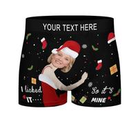 Boxer da Uomo Personalizzati con Foto Faccia Buffa Intimo Personalizzato per Il Viso Divertenti Boxer da Uomo Personalizzati Natale Compleanno Regali di San Valentino per Uomo Fidanzato Marito