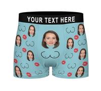 Boxer da Uomo Personalizzati con Foto Faccia Buffa Intimo Personalizzato per Il Viso Divertenti Boxer da Uomo Personalizzati Natale Compleanno Regali di San Valentino per Uomo Fidanzato Marito