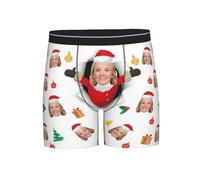 Boxer da Uomo Personalizzati con Foto Faccia Buffa Intimo Personalizzato per Il Viso Divertenti Boxer da Uomo Personalizzati Natale Compleanno Regali di San Valentino per Uomo Fidanzato Marito