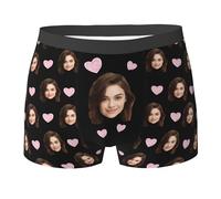 Boxer da Uomo Personalizzato, con Foto Testi Loghi e Mutande Uomo Stampabili, Idee Regalo Creative per San Valentino e Compleanni Divertenti e Personalizzate