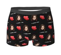 Boxer da Uomo Personalizzato, Mutande da Uomo Divertenti, Idea Regalo Originale per San Valentino, Compleanno o Anniversario, con Foto Personalizzabile Regalo Marito