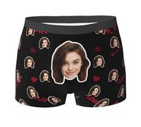 Boxer da Uomo Personalizzato, Mutande da Uomo Personalizzate Divertenti e Creative,Regali Unici per San Valentino, Matrimoni e Feste, da Regalare al Marito o al Fidanzato.