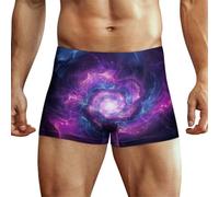Boxer da uomo psichedelico a spirale astratto boxer slip stampa biancheria intima stretch boxer tronco morbido, Come nella foto, XXL
