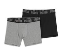 PUMA Everyday Basic Boxer 2p, Biancheria Intima Uomo, Grey Melange/Black - New, L