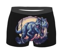 Boxer da Uomo Resistente Boxer Uomo Cool Dinosaur Traspirante Trunks per Sportivi L'Uso Quotidiano M
