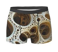 Boxer da Uomo Resistente Boxer Uomo Fractal Circular Lattice Printed Traspirante Trunks per Sportivi Uomini S