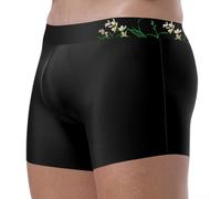 Boxer da uomo sottili in seta ghiacciata senza cuciture con tasca rigonfiamento 3D per un maggiore flusso d'aria e un comfort a basso profilo (XL B)