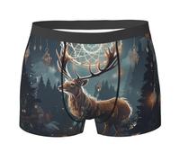 Boxer da uomo traspirante intimo boxer slip per uomo boxer cervo boxer comfort morbido tronco, Nero , XXL