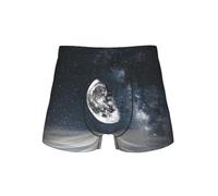 Boxer da uomo traspiranti con stampa cielo lunare | Boxer da uomo, traspiranti, comodi, comodi per tutti i giorni