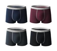 Boxer da uomo ultra-assorbenti per incontinenza in cotone, lavabili, assorbenti, comodi, a prova di perdite, riutilizzabili, 4 pezzi-B., L