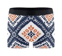 Boxer Diamond Blue White Orange Boxer A Pantaloncino all'Aria Aperta | Comodi Boxer Uomo Morbidi Pantaloncini Boxer Palestra Ufficio