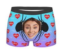 Boxer Divertenti Personalizzati con la Faccia della Moglie Sulla Biancheria Intima da uomo San Valentino Boxer Personalizzato Mutande Stampate con Foto Come Regalo per il Marito e il Fidanzato