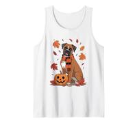 Boxer Dog Lover Zucca Autunno Autunno Ringraziamento Canotta