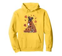 Boxer Dog Lover Zucca Autunno Autunno Ringraziamento Felpa con Cappuccio