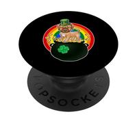 Boxer Dog Lucky Charm Shamrock Funny St Patricks Day PopSockets PopGrip Adesivo