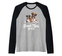 Boxer Dog Mom for Life Cute Maglia con Maniche Raglan