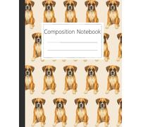 Boxer Dog Pattern Composition Notebook: A Cute Journal for Boxer Dog Lovers, Students, and Writers to Take Notes for School, Work, or Home