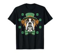 Boxer Dog San Patrizio Pattys Day Irish Leprechaun Fortuna Maglietta