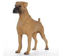 Boxer Figurina Dipinto a Mano da Collezione Statua Color Fulvo Uncropped