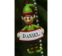 Boxer Gifts Daniel-Decorazione per Albero di Natale a Forma di Elfo, Idea Regalo per Tutta la Famiglia, Ceramica, Multicolore, 8 x 4.5 x 2 cm
