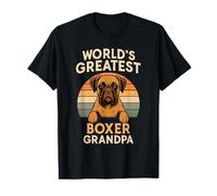 Boxer Grandpa è Il più Grande Amante dei Cani retrò del Mondo Maglietta