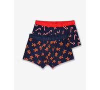 Boxer Happy Socks Gingerbread Candy blu navy rosso (2 unità) - M